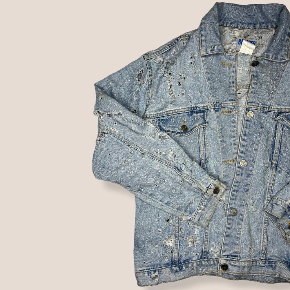 Distressed Denim Jacket - Picture 4 of 7